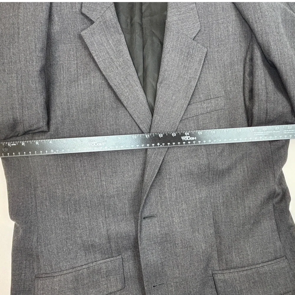 Banana Republic Mens Grey 100% Wool Two Button Suit Jacket Blazer 44R